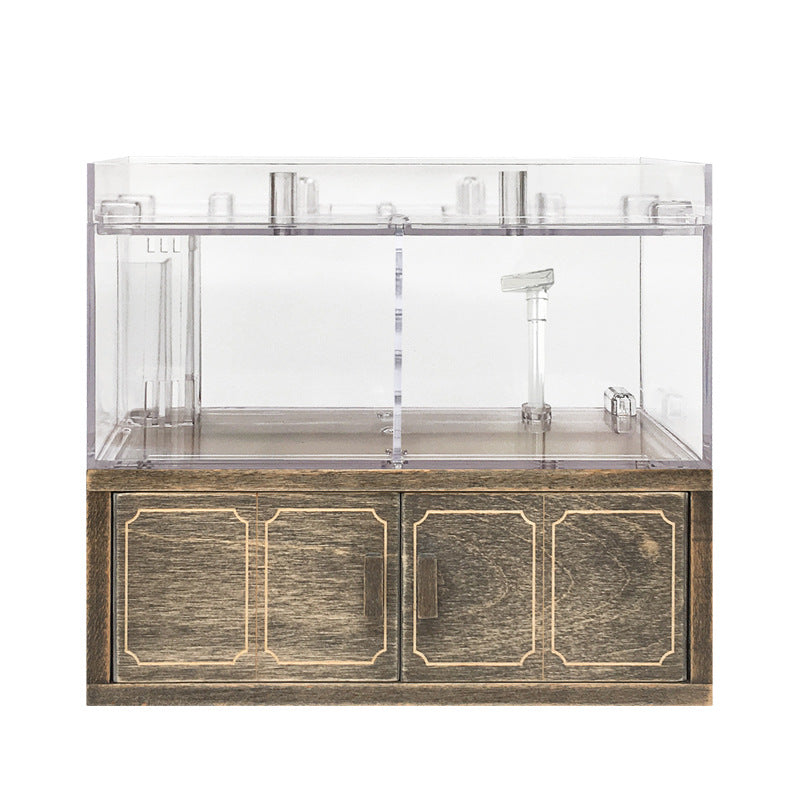 1016-Solid Wood Fish Aquarium with Bottom Filter